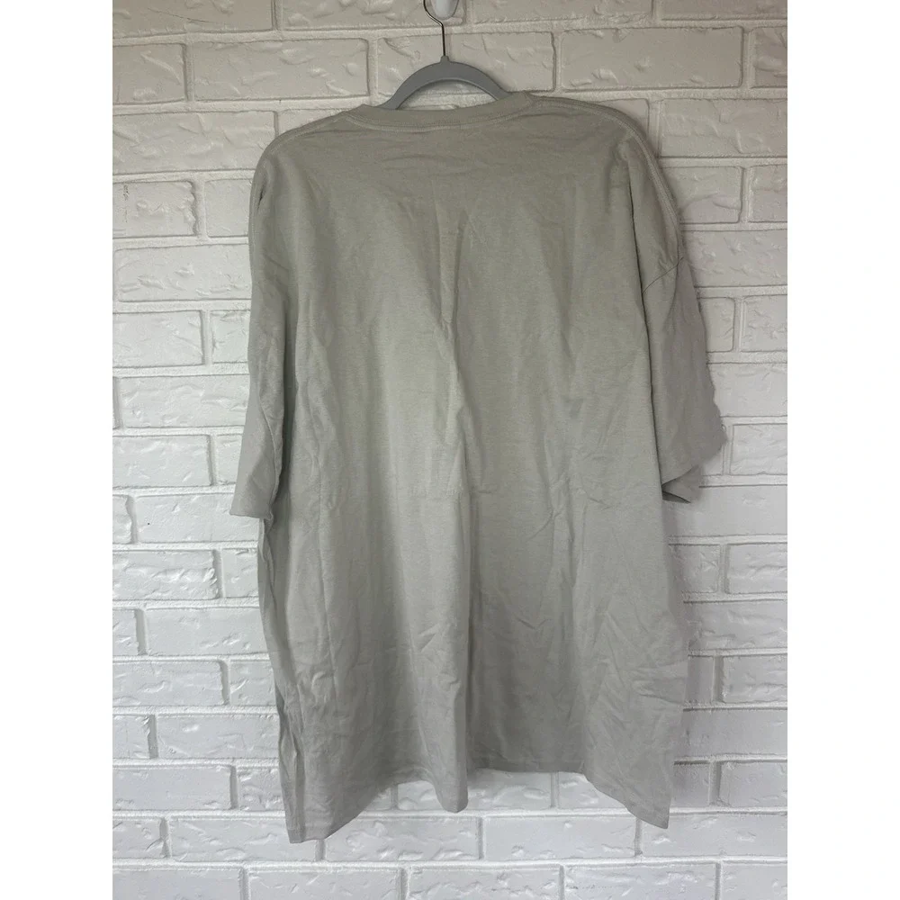 Hanes Men's 3XL‎ Khaki T-Shirt Lot of 2 Oversized Basic Crewneck